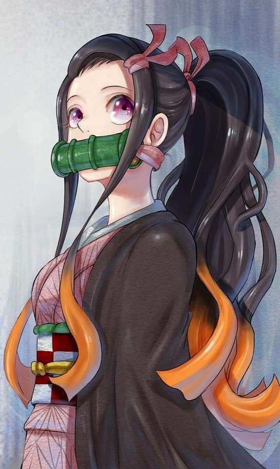 Nezuko in ponytail | Anime Amino