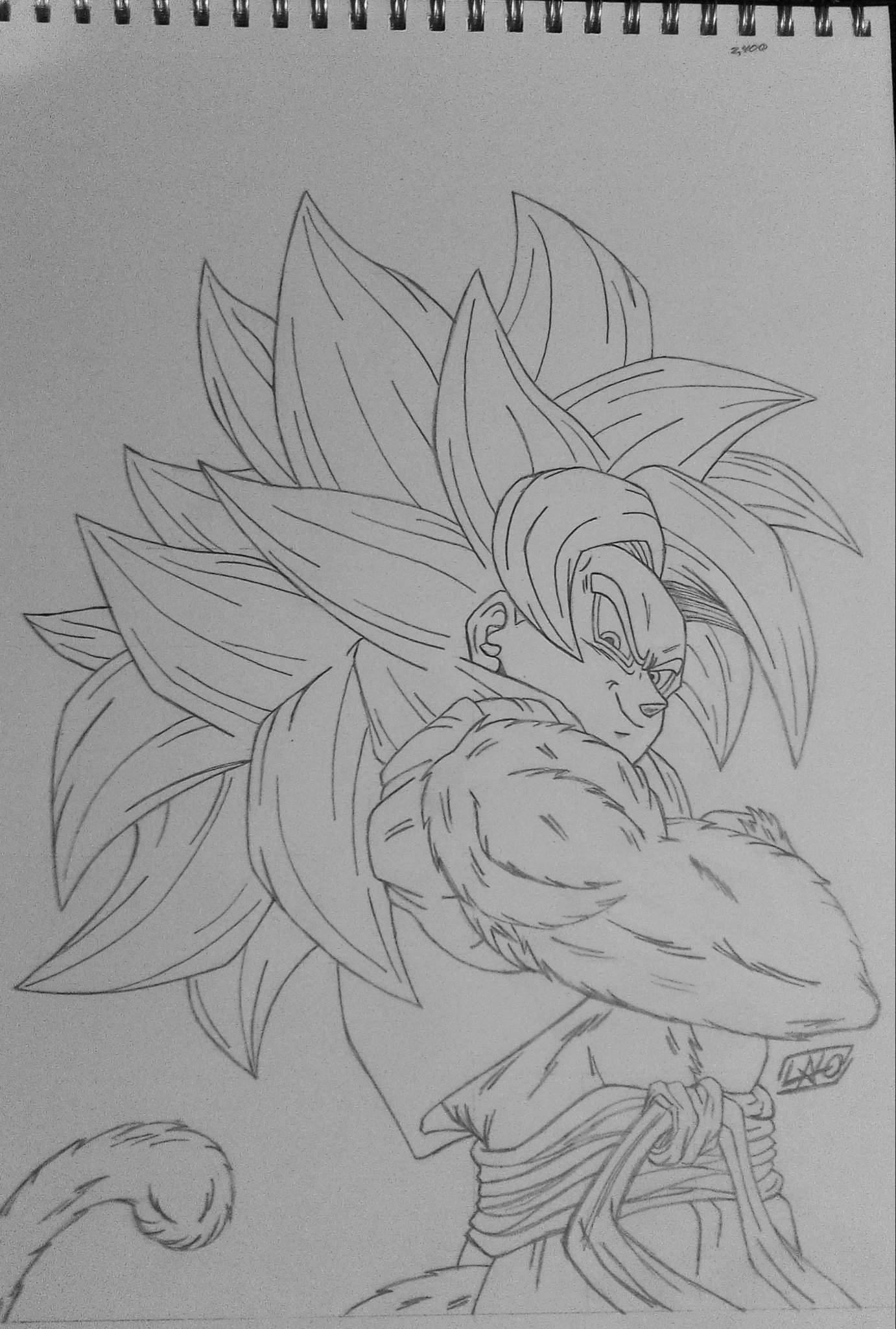 Mi nuevo dibujo de gogeta ssj4 ️ | DRAGON BALL ESPAÑOL Amino