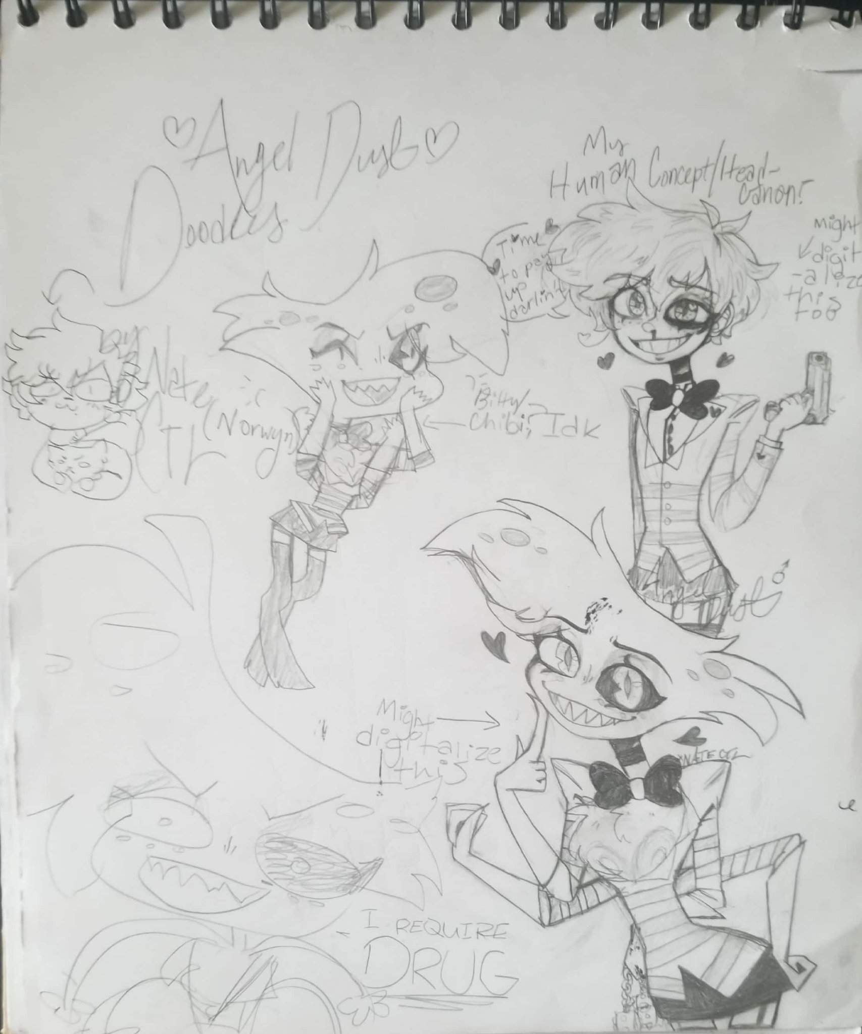 Angel Dust doodles (might digitalize?) | Hazbin Hotel (official) Amino