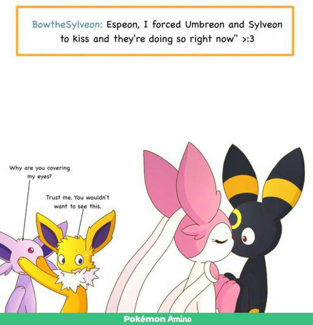 Umbreon & Sylveon are kissing | Pokémon Amino