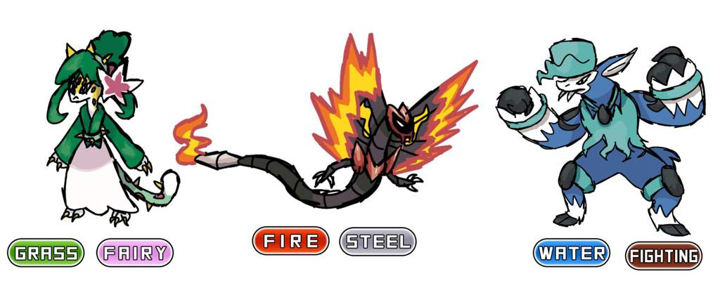 fakemon starters evolution