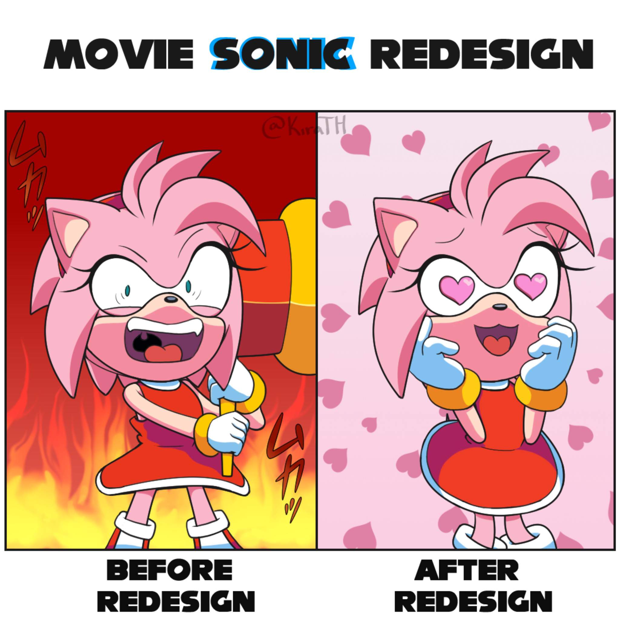 Before and After Redesign | Sonic the Hedgehog! Amino