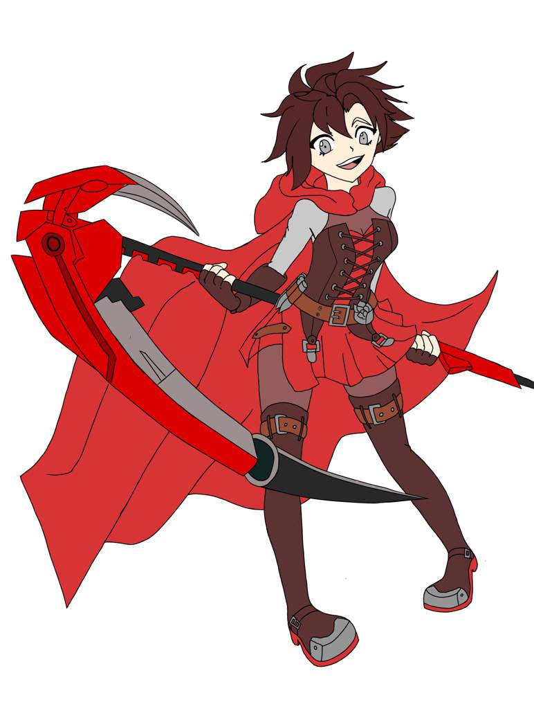 Ruby Rose (volume 7 design) fanart (also first post) | RWBY Amino