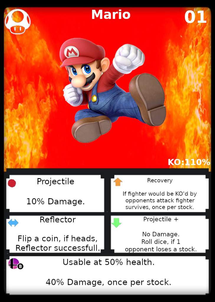 super smash bros card