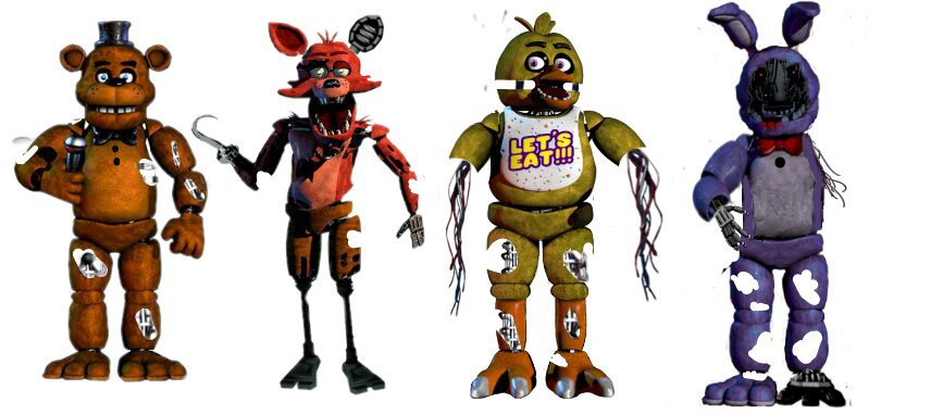 Withered animatronics original 🐻🐰🐤🐺 | FNaF Amino [ Español ] Amino