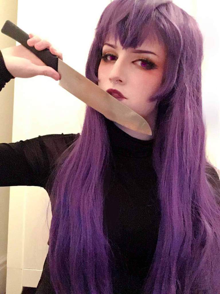 Yuri Cosplay Knives Warning Doki Doki Literat