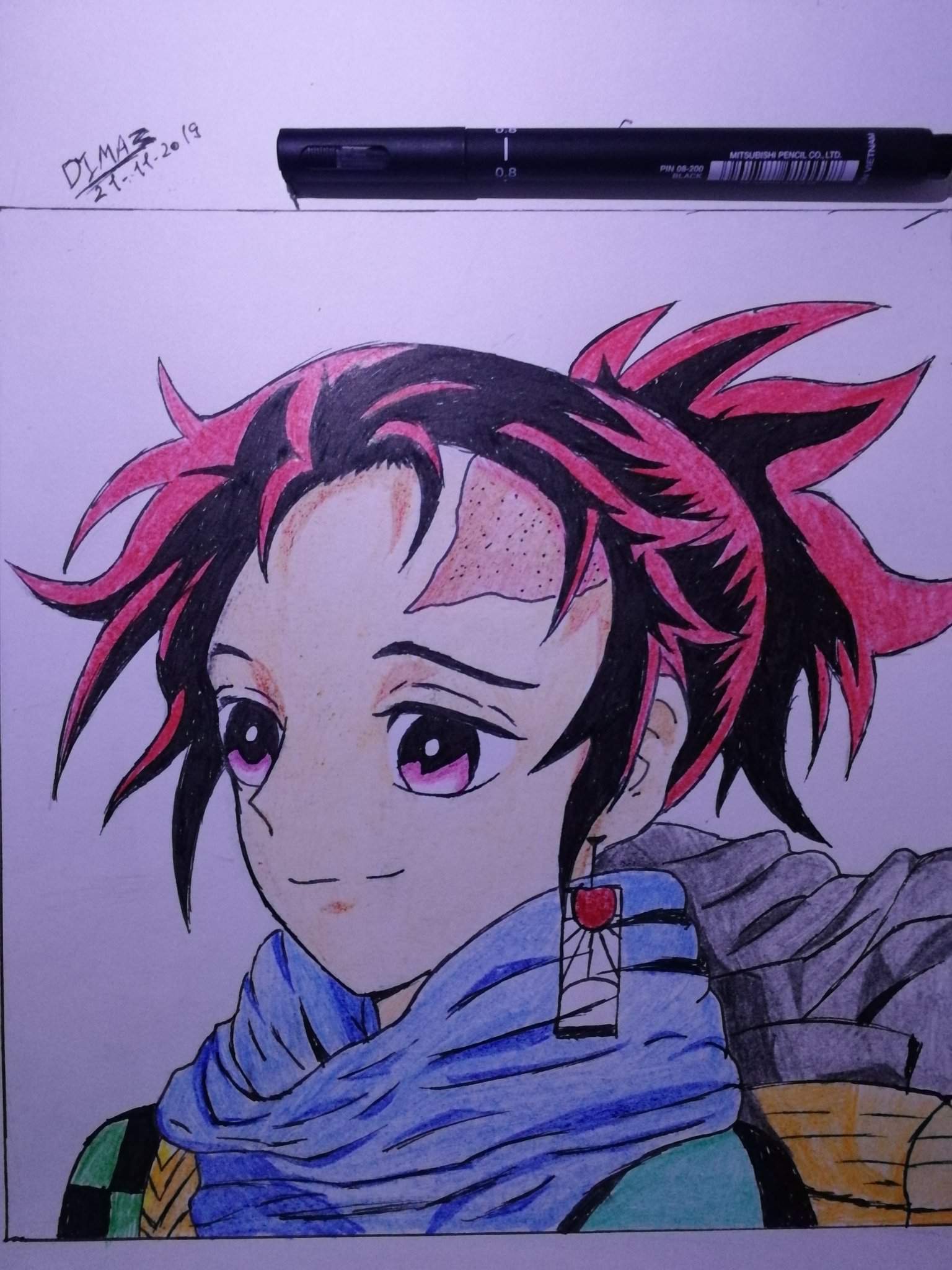 Desenho- Tanjiro (Demon Slayer) | Rabiscando Amino