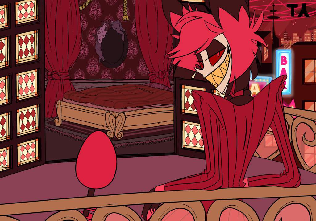 Alastor On The Balcony Hazbin Hotel Official Amino