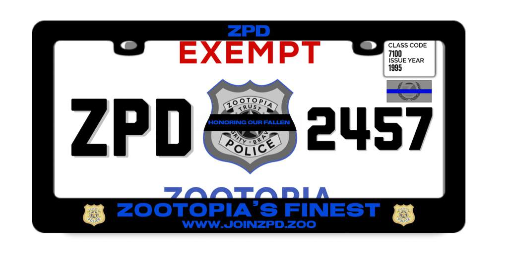 Zootopia P.D. License Plates Zootopia Amino Amino