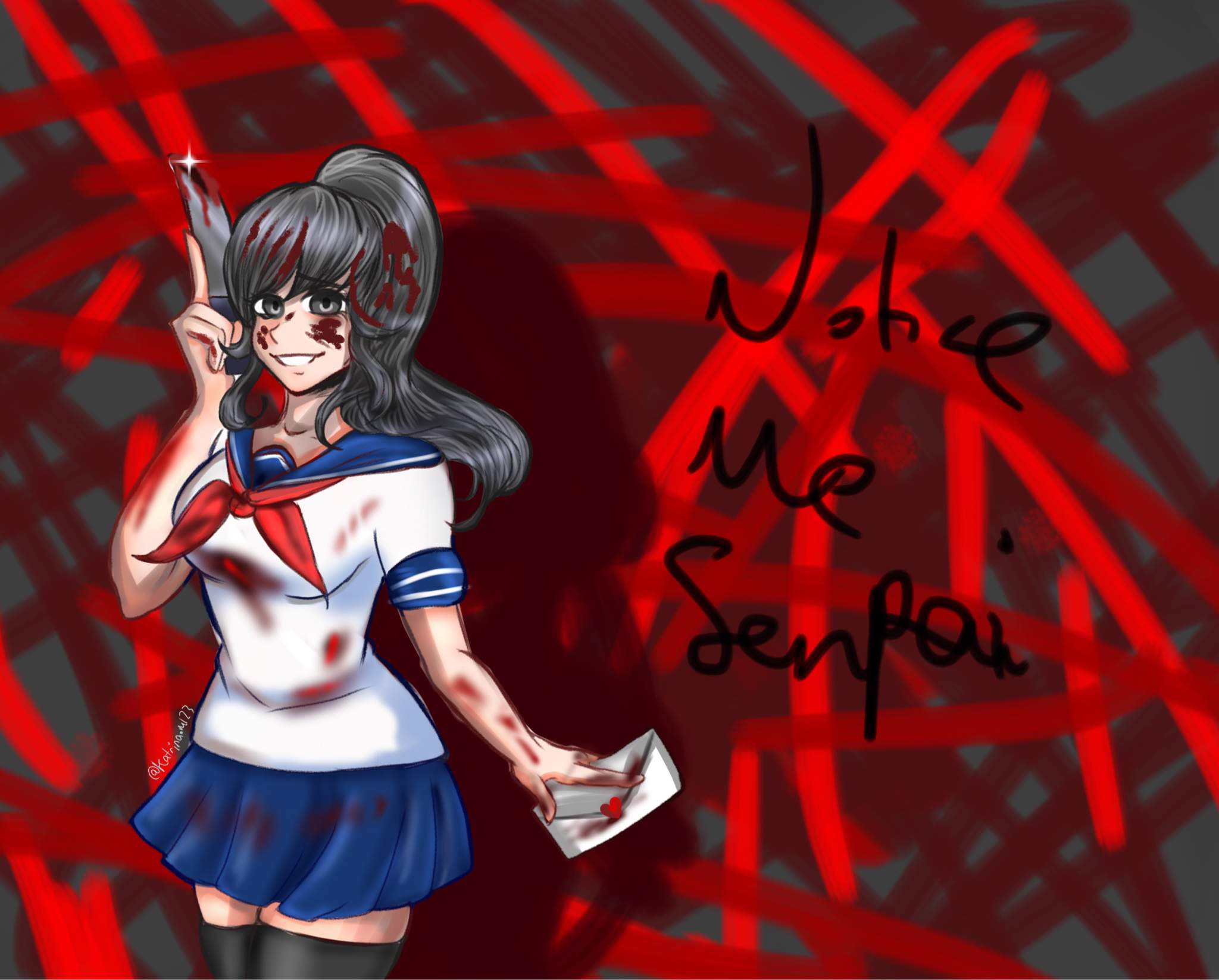 (Blood trigger warning) Notice me senpai ._. | Yandere Simulator Amino