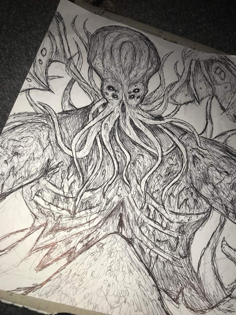 The Great Cthulhu (Traditional Art) | Urban Legends & Cryptids Amino