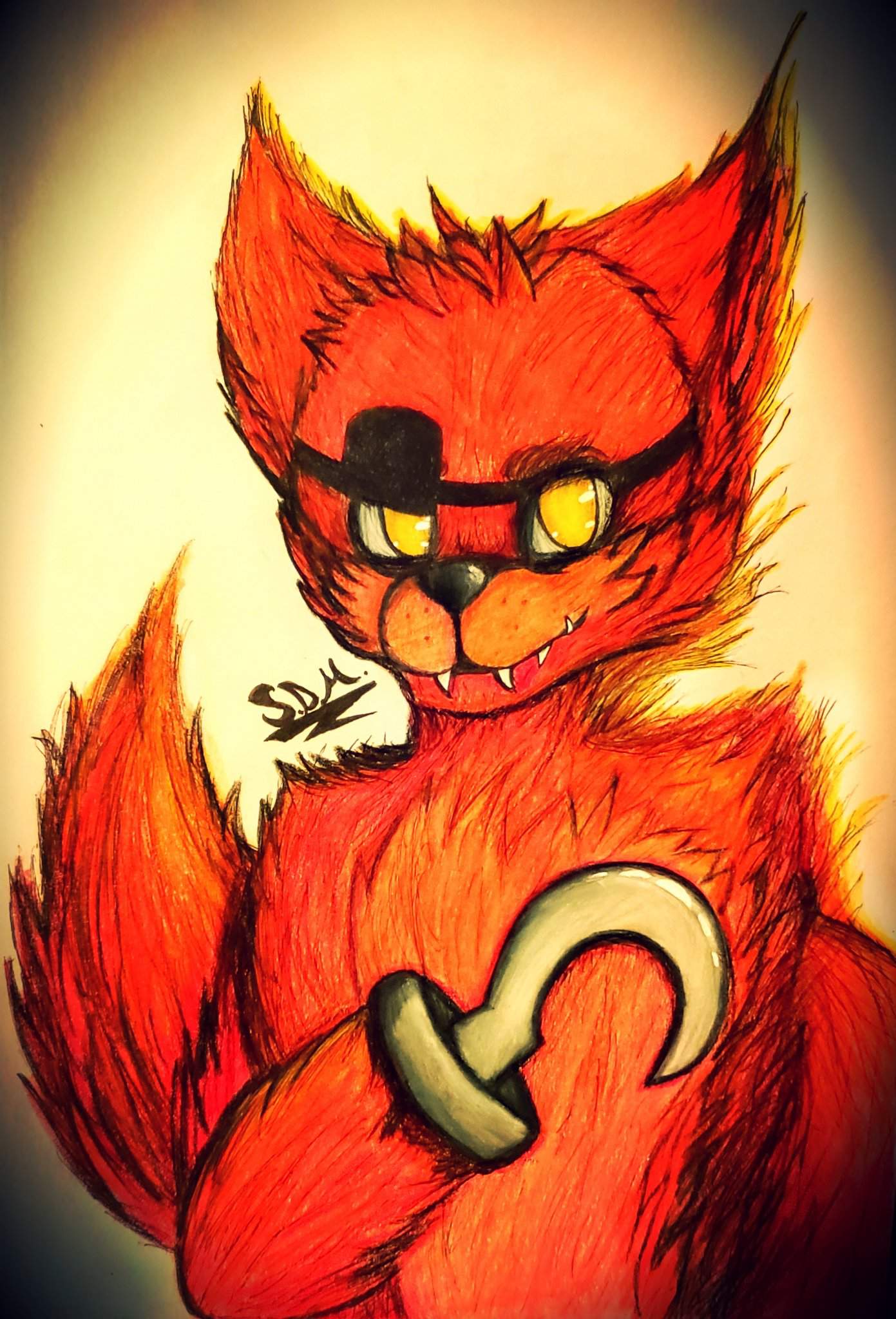 Before The Flames Went Out (traditional art foxy + sketch tutorial ...