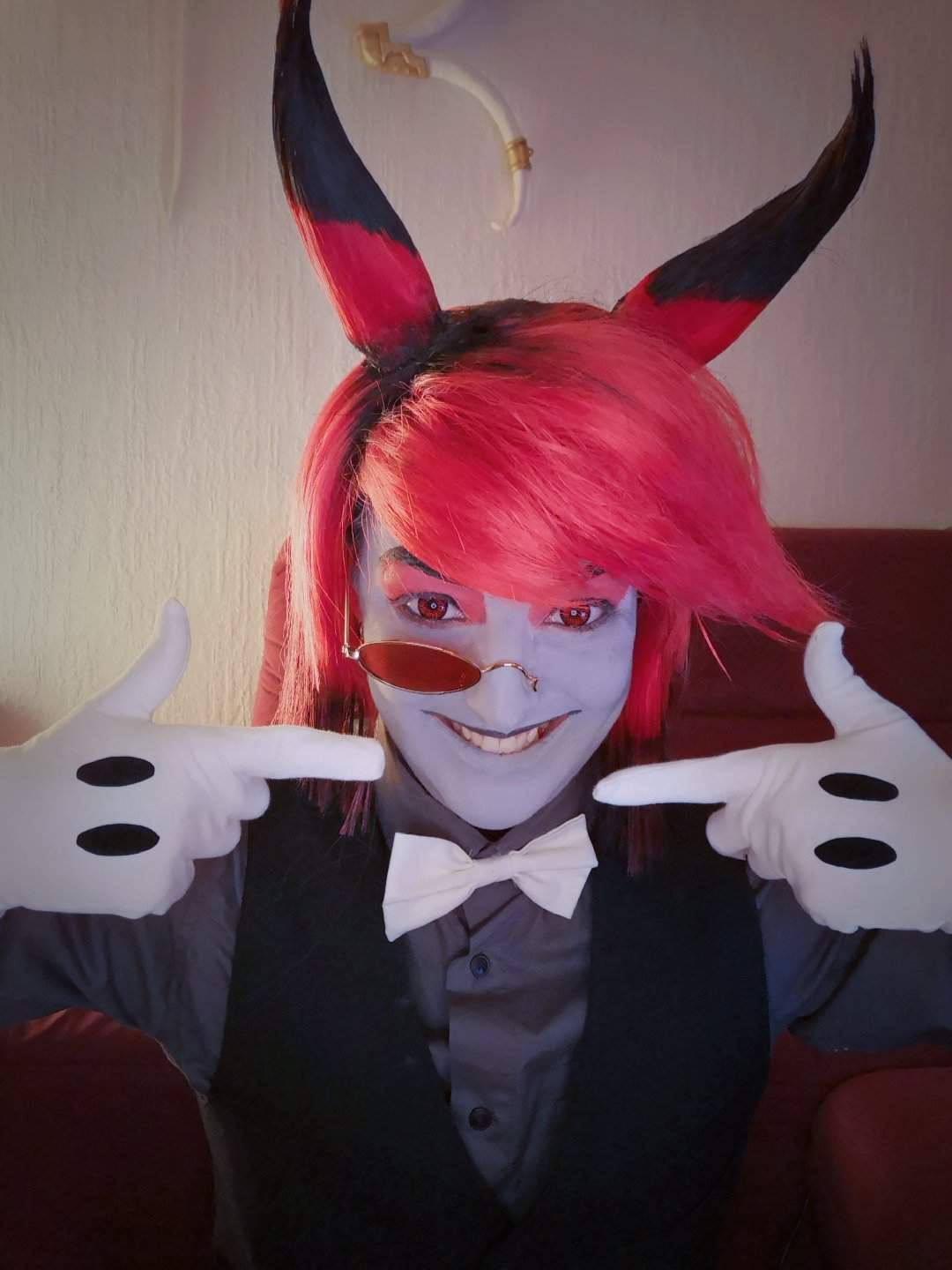 Alastor makeup test 1.2 | Cosplay Amino