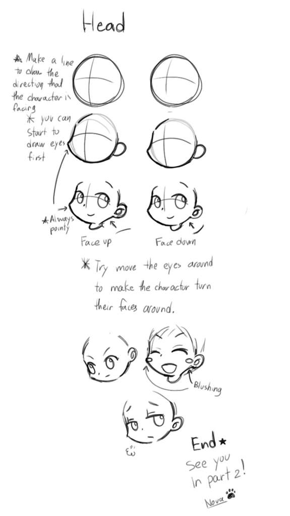 How to draw puyo artstyle part 1 (Head & Eyes) | Puyo Puyo Tetris! Amino