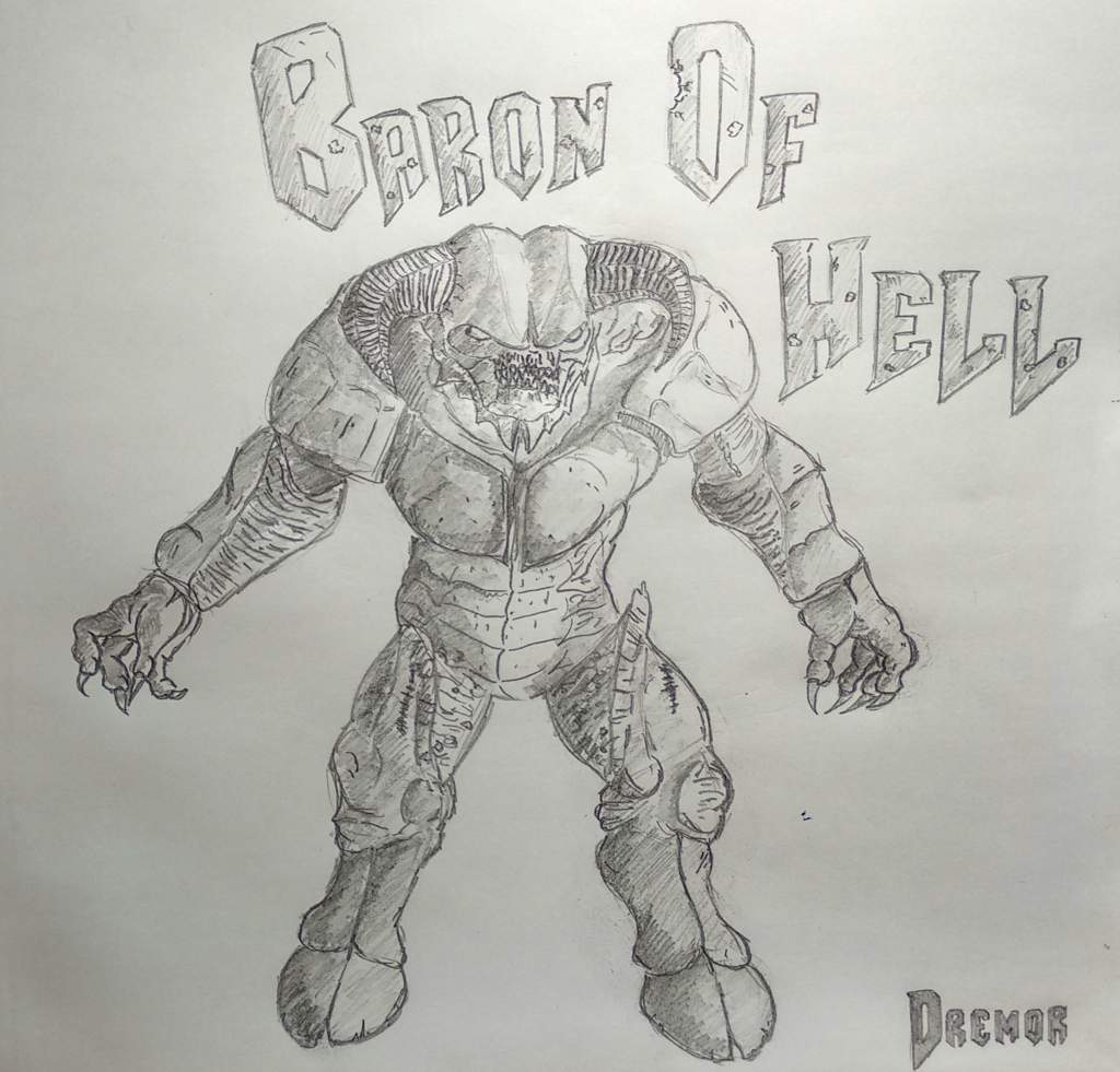 Doom 2016 Барон ада рисунки