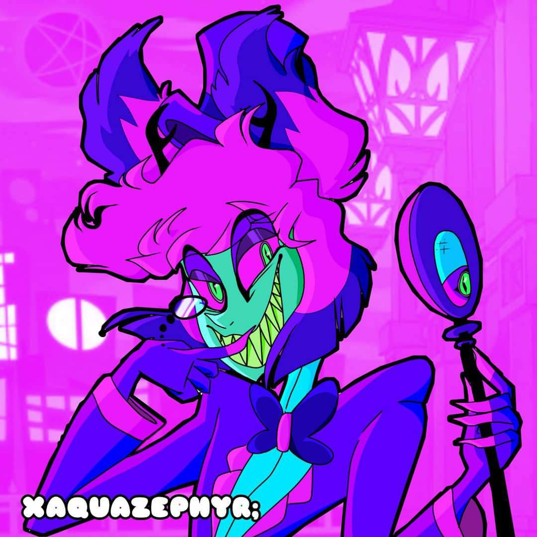 Neon Alastor 💙💚 | Hazbin Hotel (official) Amino