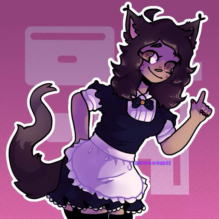 a stupid neko maid drawing | Nawnia Amino