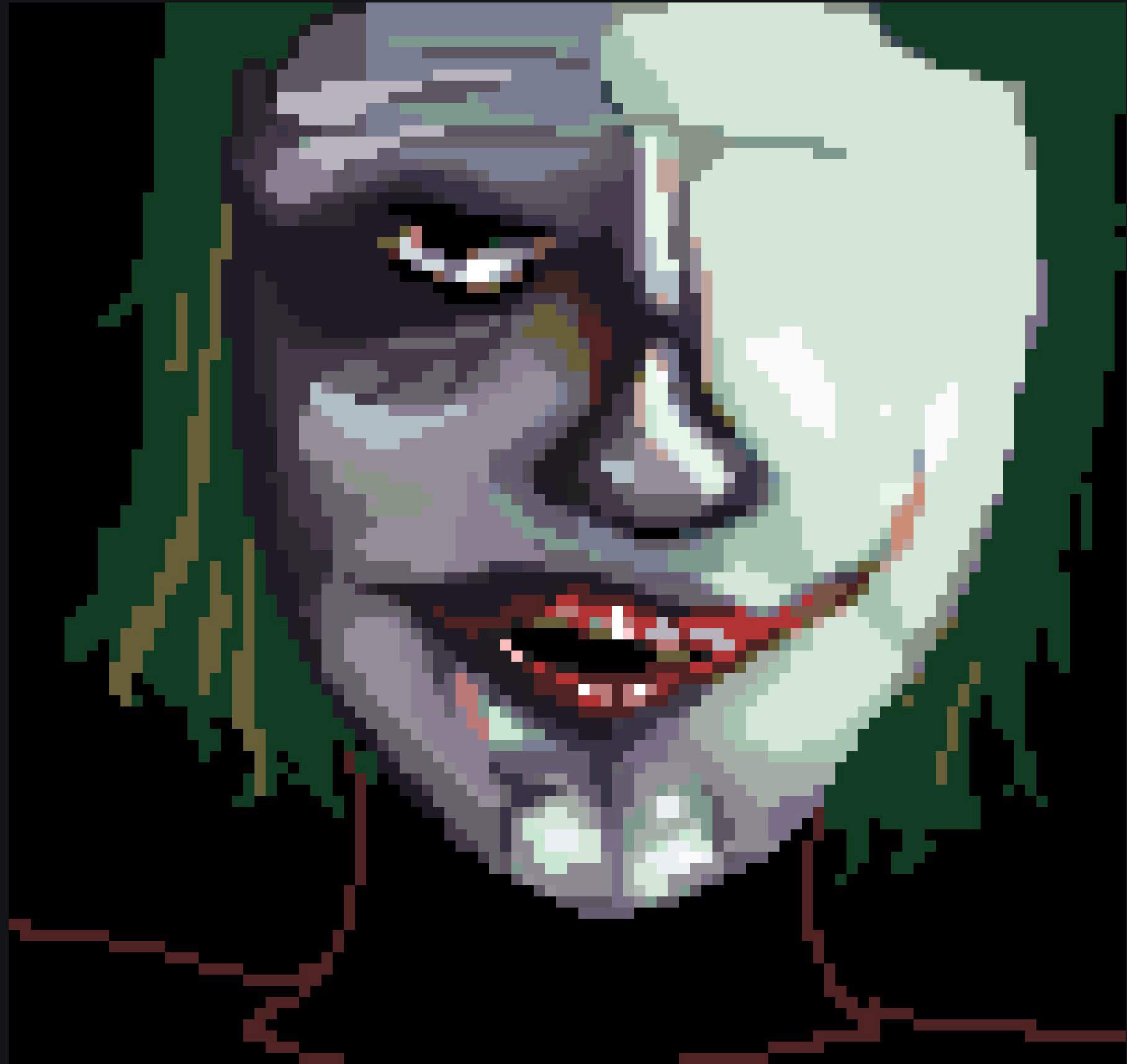 Joker pixel art | Beginner Artist Amino