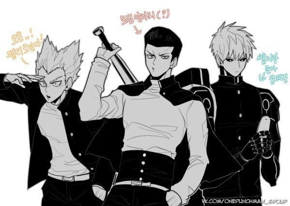 Genos, Metal Bat, & Garou | Anime Amino