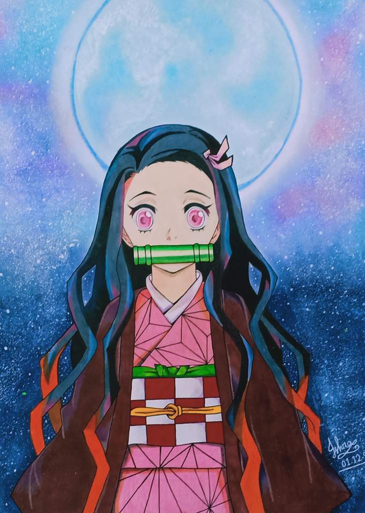 demon slayer nezuko line art