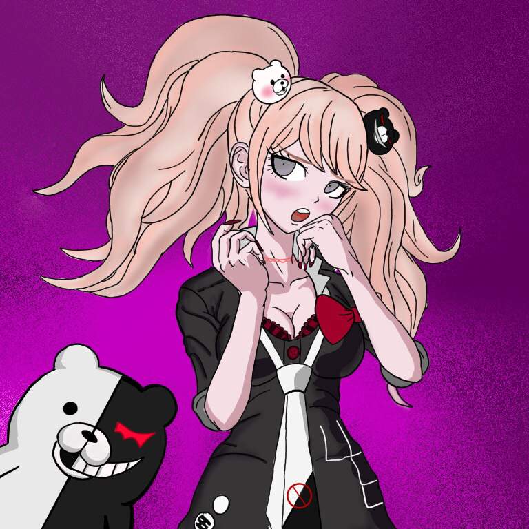 Desenho virtual da personagem Junko Enoshima de Danganronpa 😜🙃 ...