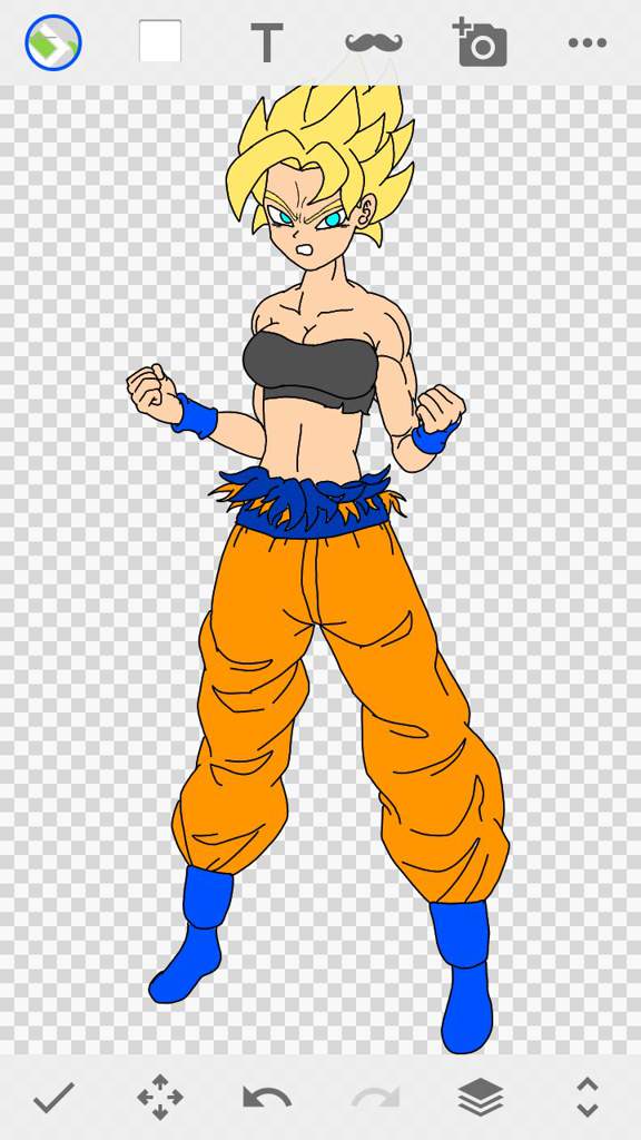 Female Goku going Super Saiyan for the first time Digital Art ...