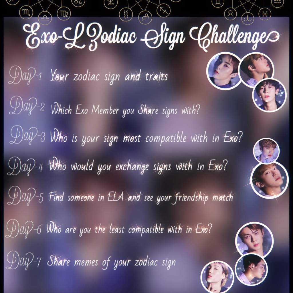 ExoL Zodiac Sign Challenge Day 1 ExoL's Amino