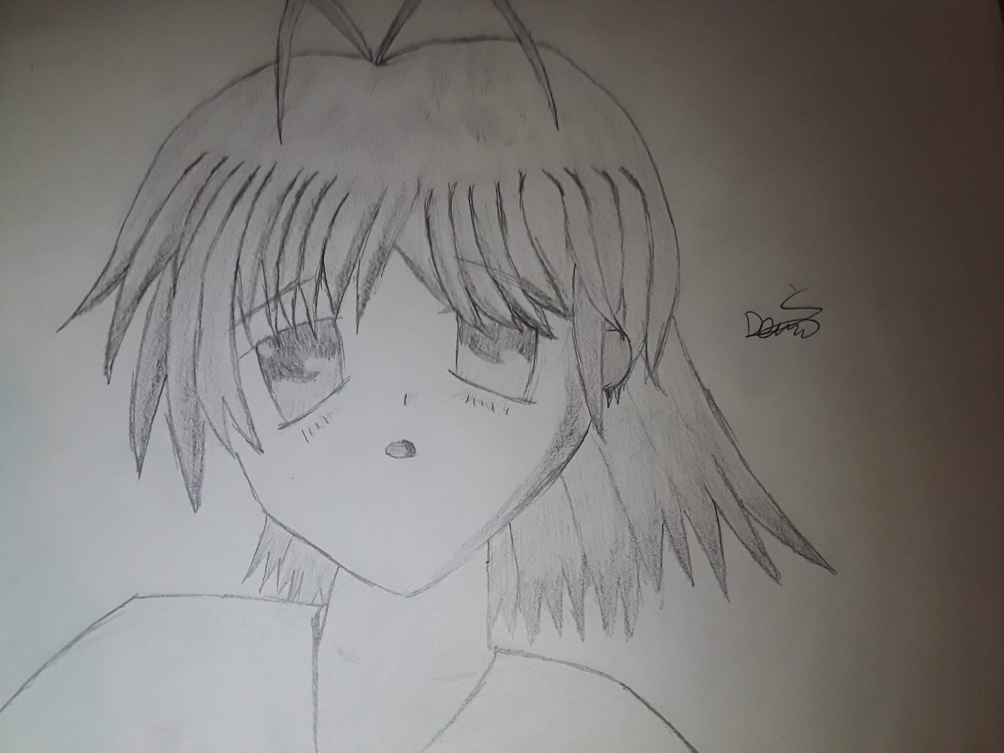 An original drawing of Nagisa I made | Clannad Amino