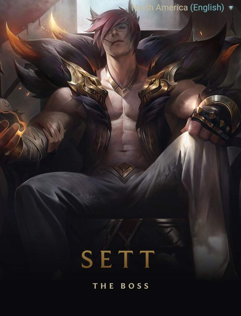 We just got a picture of the upcoming champion Sett and he looks like a ...