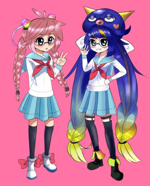 🌸Otomachi Una AND V4 Rana School Outfit Illustration🌸 | Vocaloid Amino