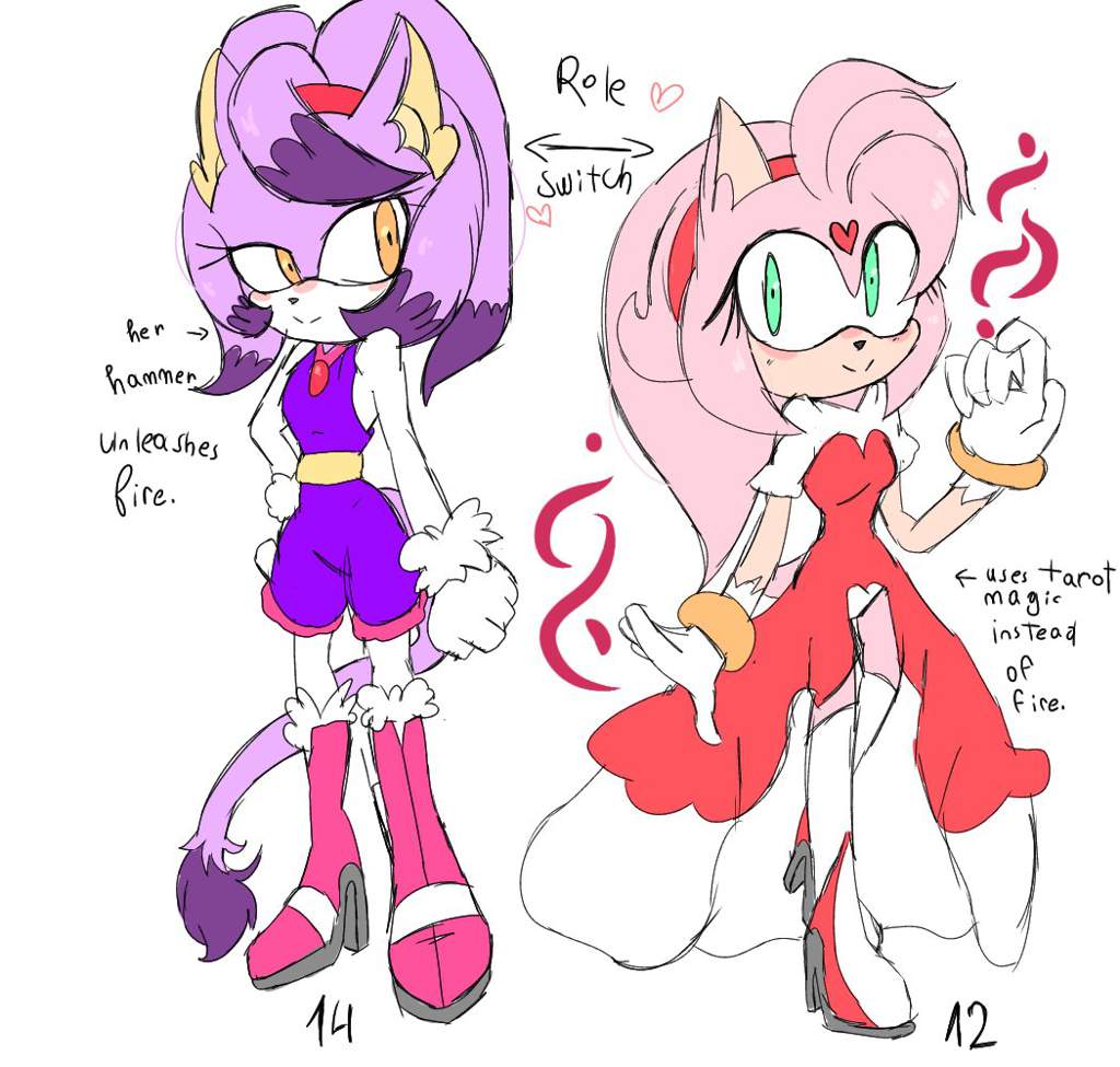 Amy and Blaze Role Switch AU | Sonic the Hedgehog! Amino