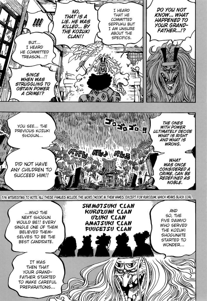 One Piece Chapter 965 The Kurozumi Clan Conspiracy Analysis One Piece Amino