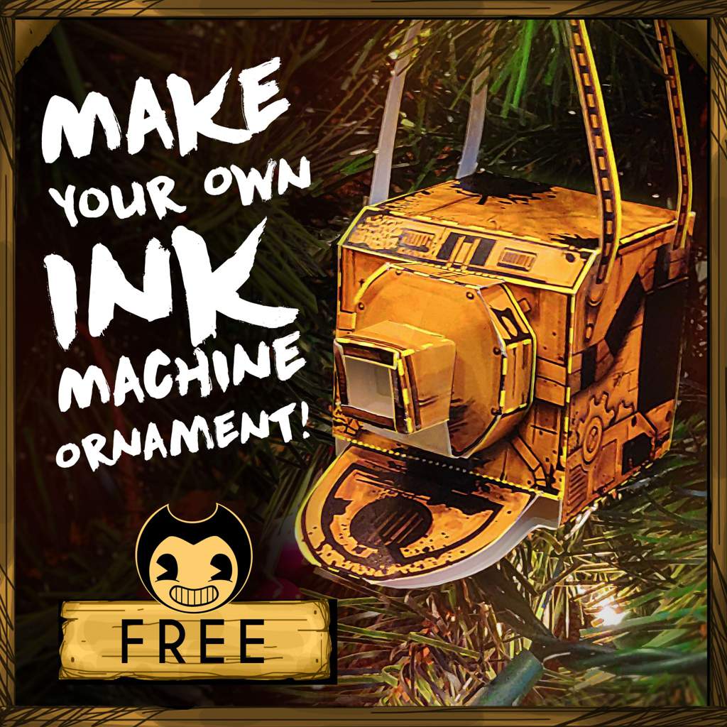 Bendy Announces New Free Ink Machine Ornament Papercraft