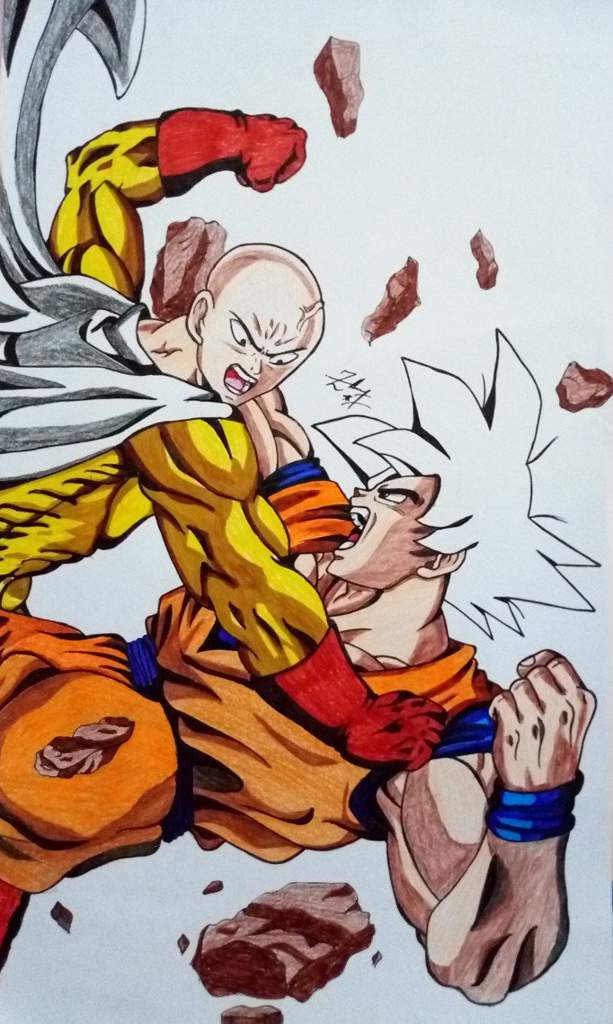 Drawing Goku VS Saitama | Anime Amino