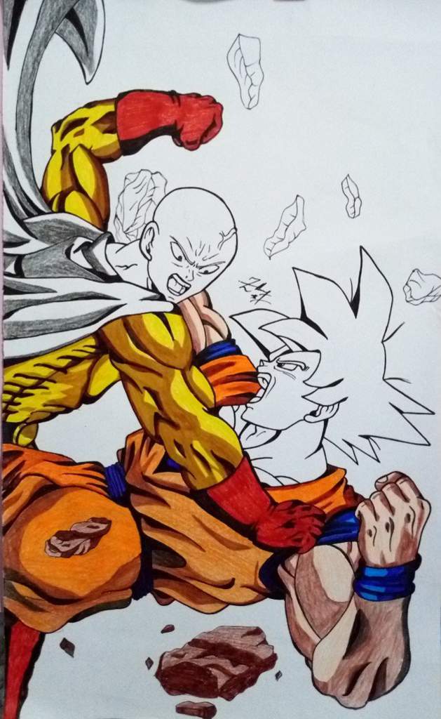 Drawing Goku VS Saitama | Anime Amino