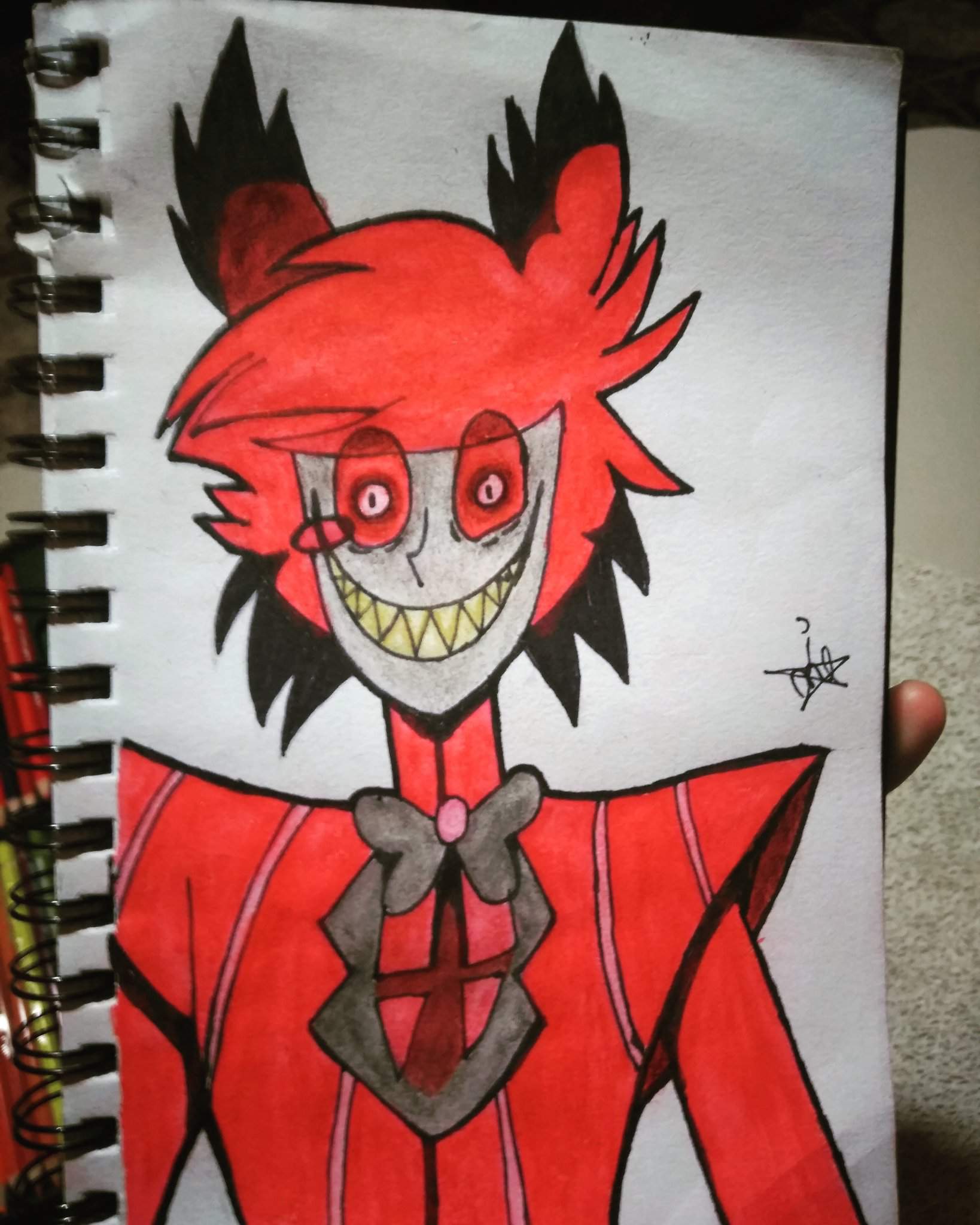 Dibujo rápido de Alastor - Radio Demon. @Nikorasuxxsama | DibujArte Amino