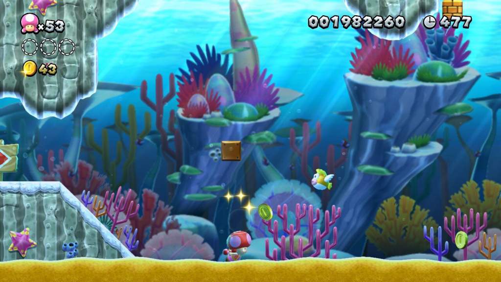 Toadette Swimming Underwater | Mario Amino