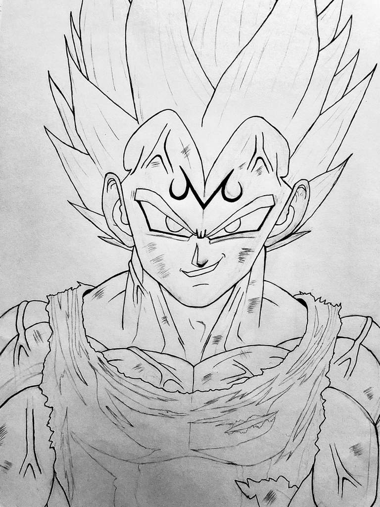 My drawing of “Majin vegeta” | DragonBallZ Amino