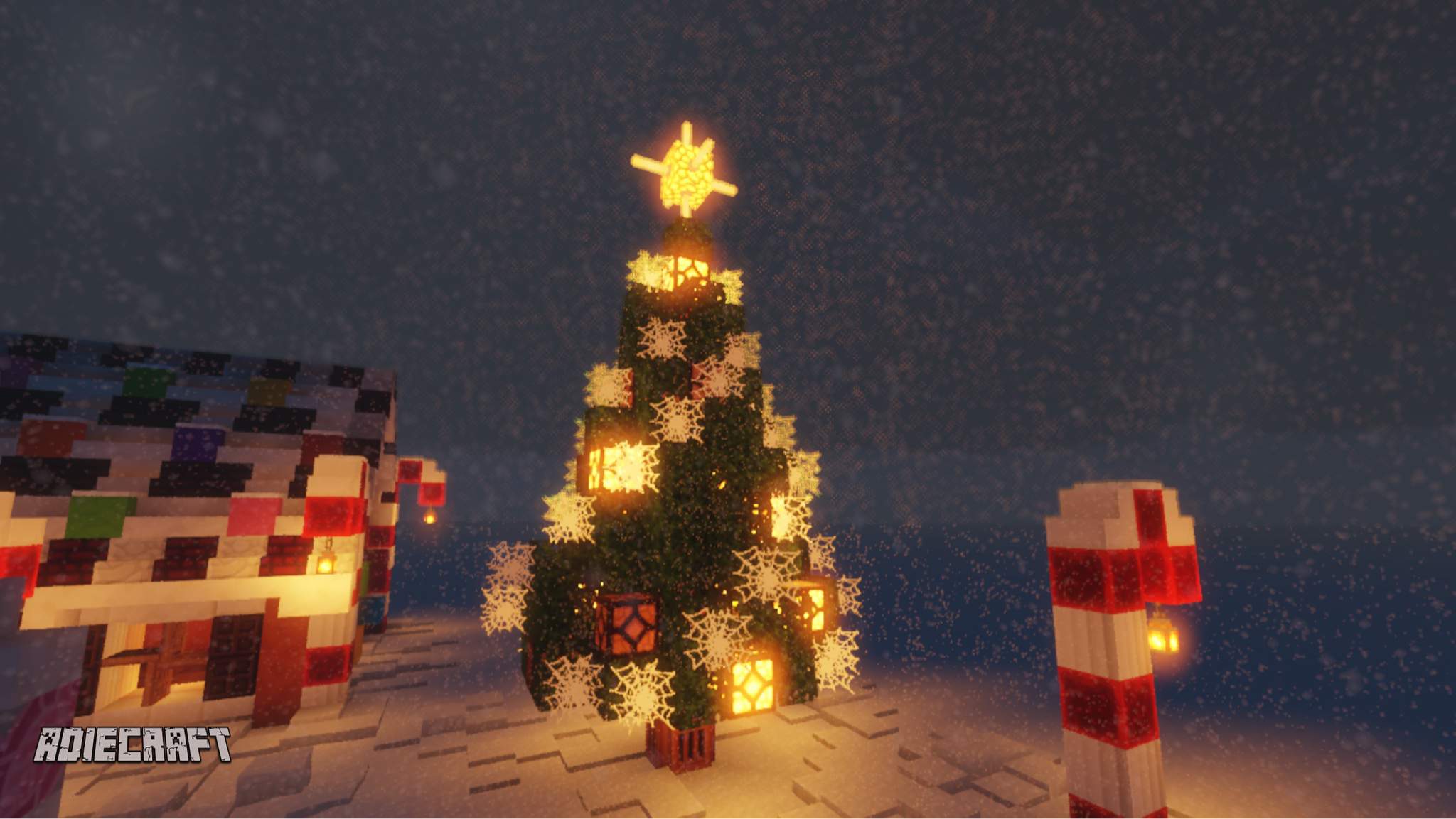 Minecraft Flashing Christmas Tree Tutorial 17.174 - Build a Festive
