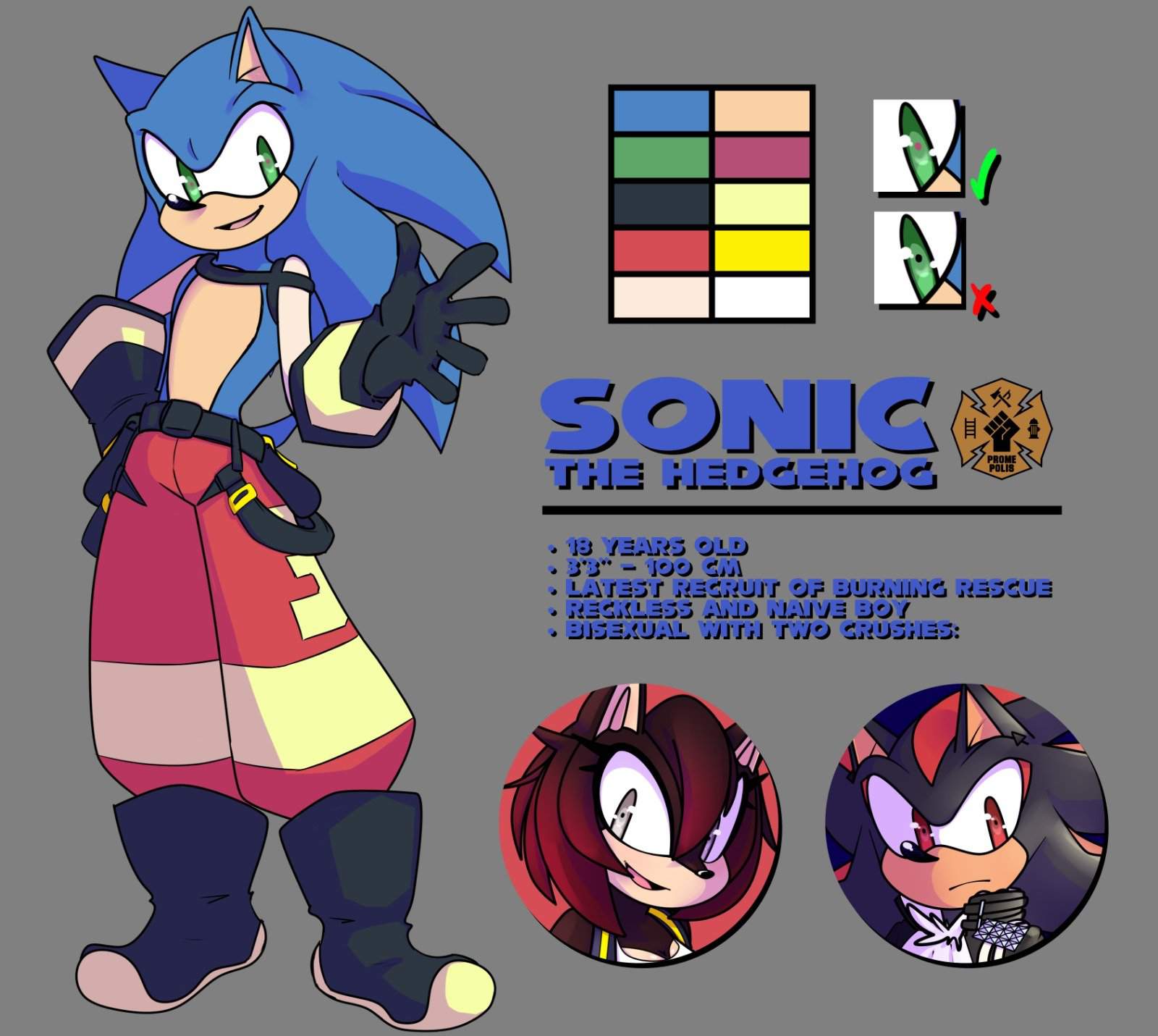 Sonic The Hedgehog | Reference Sheet | Promare Amino