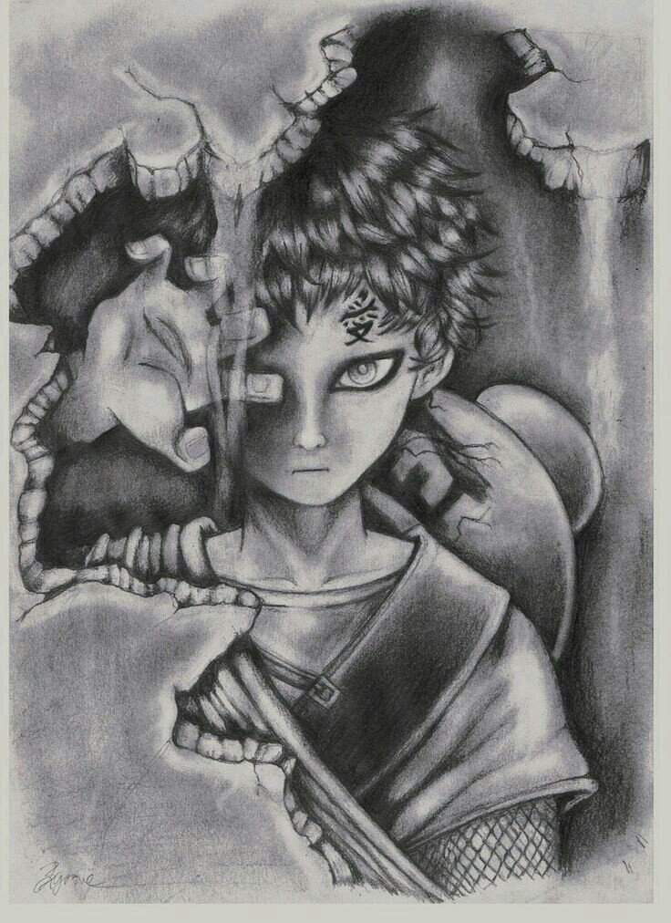 Gaara Drawing Naruto Amino