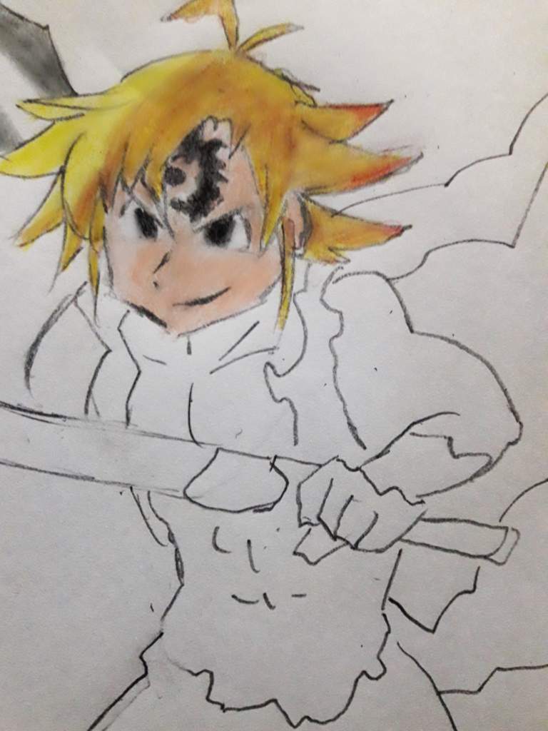 Dibujo de Meliodas Capítulo 12 ˗ˏ♡⃕ ˎ˗ | Nanatsu No Taizai Amino™ Amino