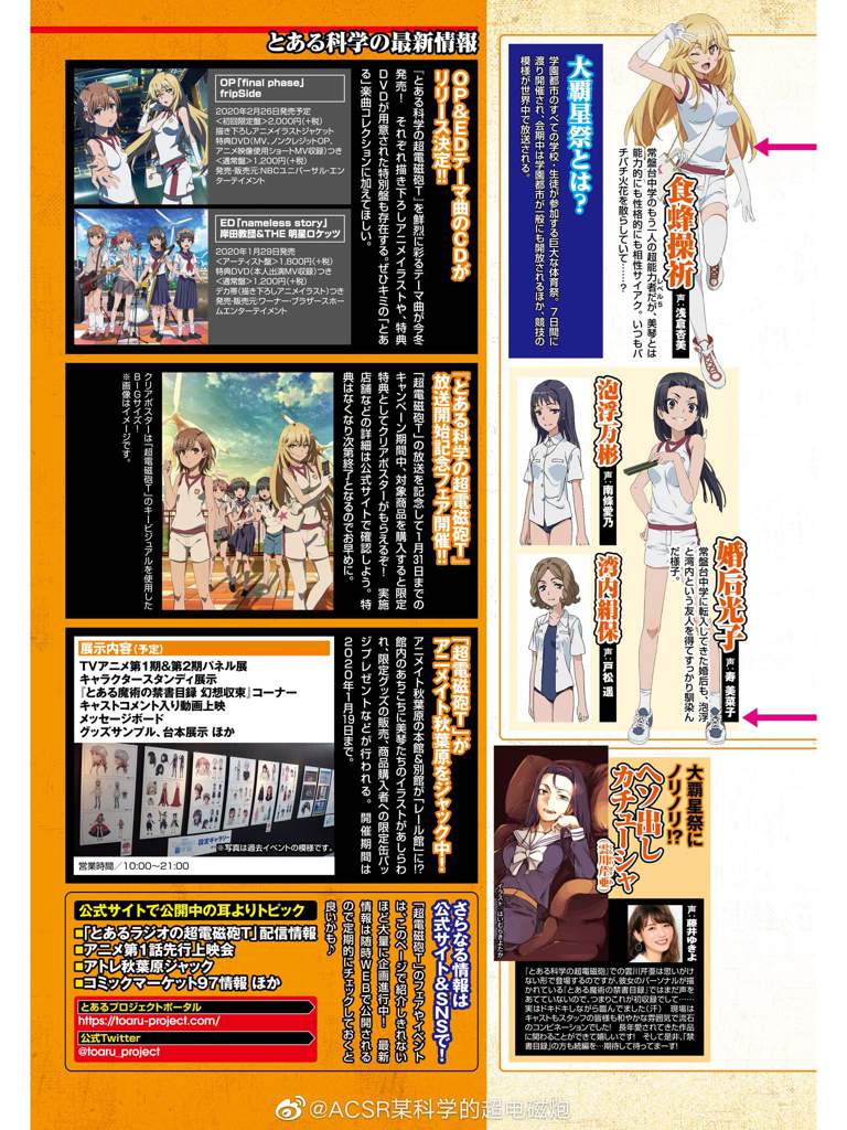 Dengeki Daioh February Issue Toaru Kagaku No Railgun T Information Contents Section To Aru Amino