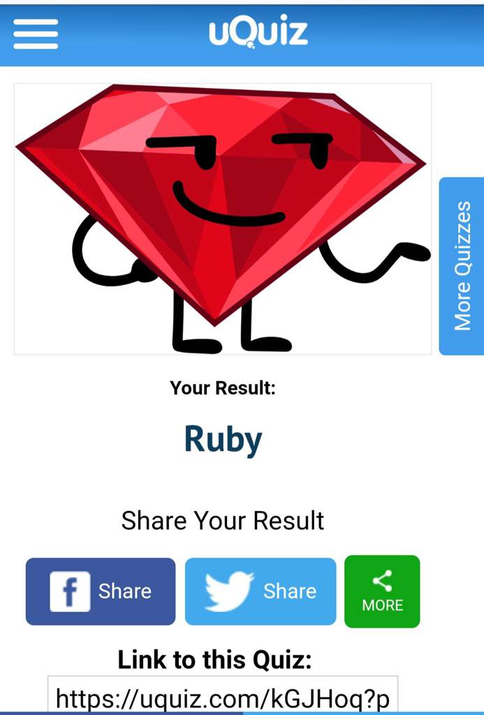 I Just Did A BFB Personality Quiz Online And Got Ruby Xd | BFDI💖 Amino