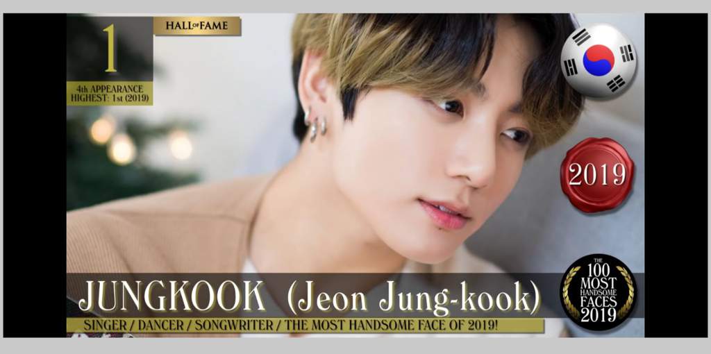 BTS ranking in the "most Handsome Faces" of 2019 Kim