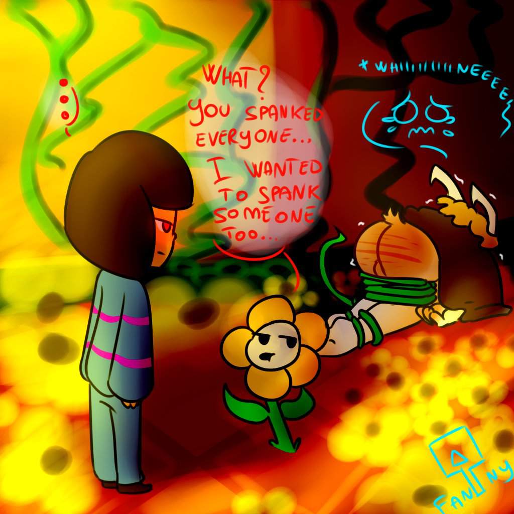 Spanking: Frisk, Asriel, Chara, Alphys, Mettaton, Sans, Toriel, Undyne ...