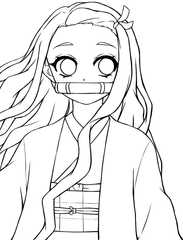 Nezuko Coloring Pages Easy Kamado Nezuko Fanart Waldo Harvey