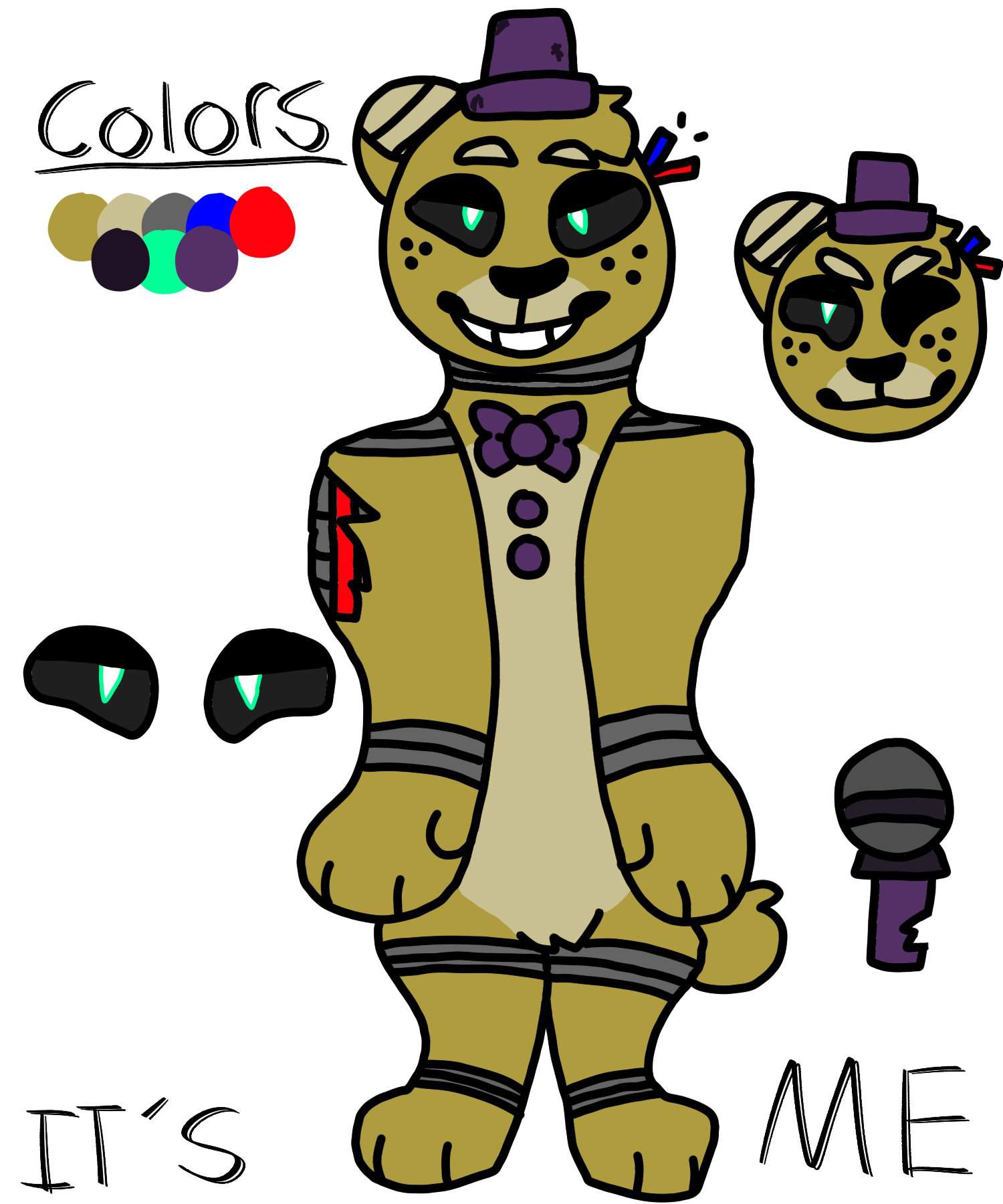 Golden Freddy Reference Sheet | Five Nights At Freddy's Amino