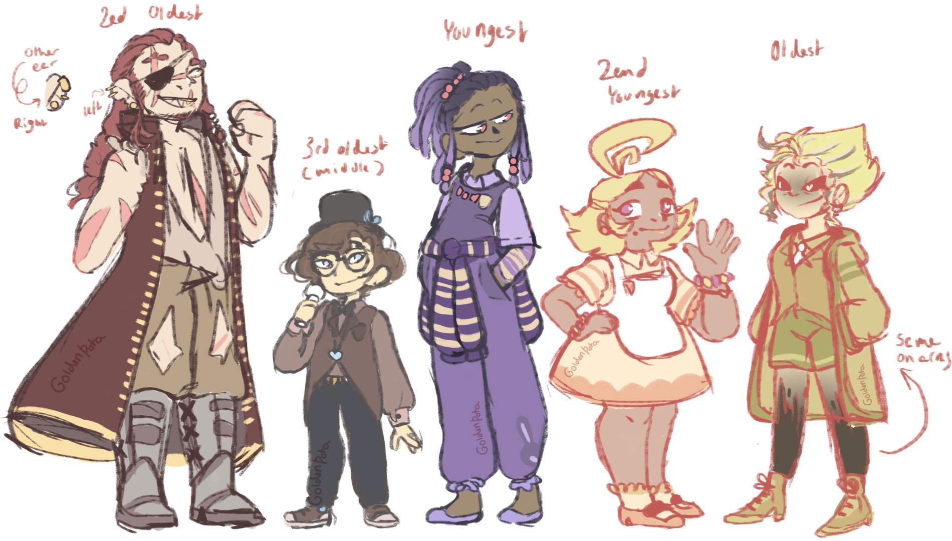 Gijinka Refs of FNAF 1 gang | Five Nights At Freddy's Amino