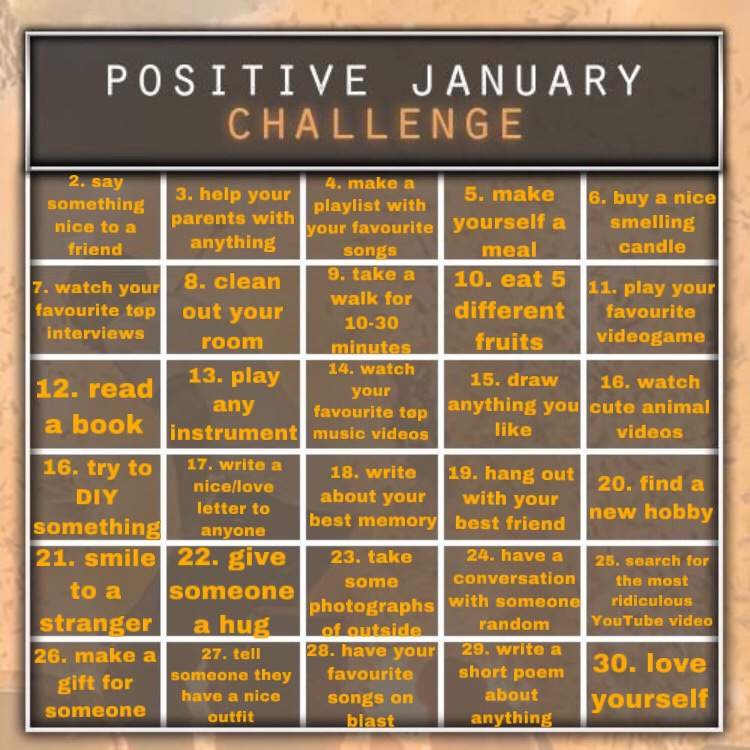 positive january challenge! Clique Amino